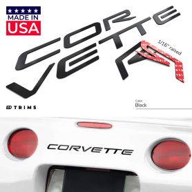 Front & Rear Bumper Plastic Letters Inserts for Chevrolet Corvette C5 1997-2004 