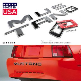 Bumper Plastic Letter Inserts for Ford MUSTANG 1999-2004
