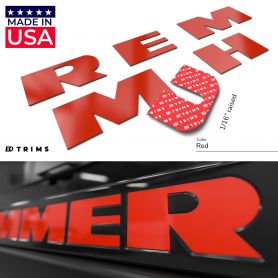 Bumper Plastic Letters Inserts for Hummer H2 Models