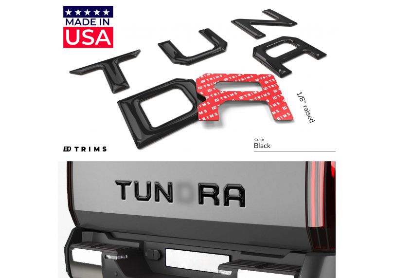 Tundra Trd Decal Black Reflective USA Flag Raised Letters For Toyota Tundra 2014-2021 Tailgate – 3D Domed Style Tundra Sticker - Foto 13