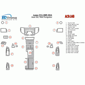 Acura TSX 2009 - 2014 Dash Trim Kit