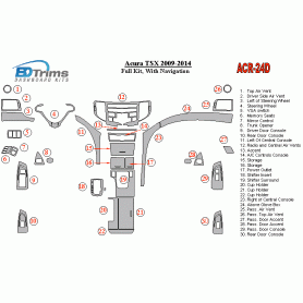 Acura TSX 2009 - 2014 Dash Trim Kit