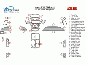 Acura RDX 2013 - 2015 Dash Trim Kit