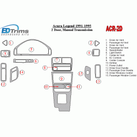 Acura Legend 1991 - 1995 Dash Trim Kit