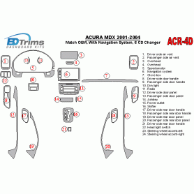 Acura MDX 2001 - 2004 Dash Trim Kit