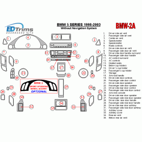 BMW 5 Series 1998 - 2003 Dash Trim Kit