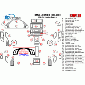 BMW 5 Series 1998 - 2003 Dash Trim Kit