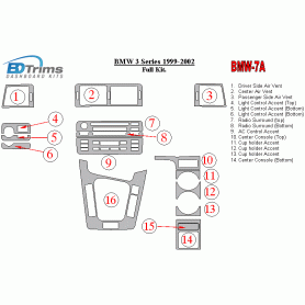 BMW 3 Series 1999 - 2002 Dash Trim Kit