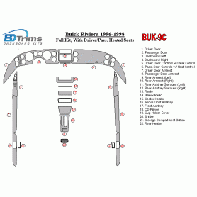 Buick Riviera 1996 - 1998 Dash Trim Kit