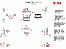 Cadillac SRX 2007 - 2009 Dash Trim Kit