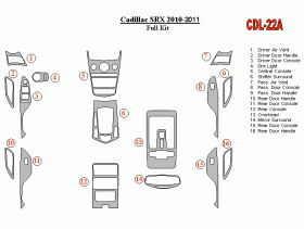 Cadillac SRX 2010 - 2011 Dash Trim Kit