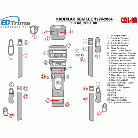 Cadillac Seville 1998 - 2004 Dash Trim Kit