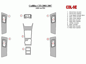 Cadillac CTS 2003 - 2007 Dash Trim Kit
