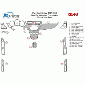 Chrysler Sebring 2007 - 2010 Dash Trim Kit