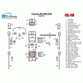 Chrysler 300 2008 - 2010 Dash Trim Kit