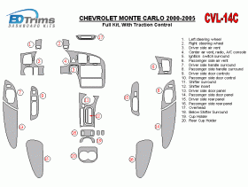 Chevrolet Monte Carlo 2000 - 2005 Dash Trim Kit