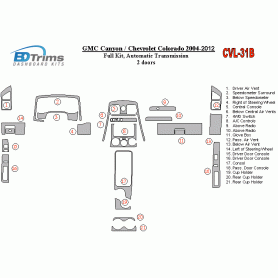 GMC Conyon 2004 - 2012 Dash Trim Kit