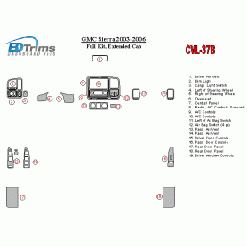 GMC Sierra 2003 - 2006 Dash Trim Kit