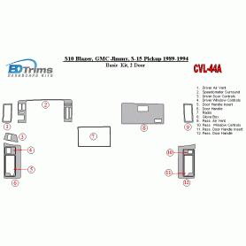 GMC Sonoma 1989 - 1994 Dash Trim Kit