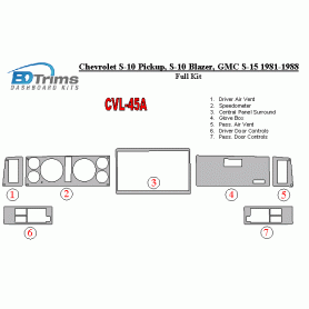 Chevrolet S-10 1981 - 1988 Dash Trim Kit