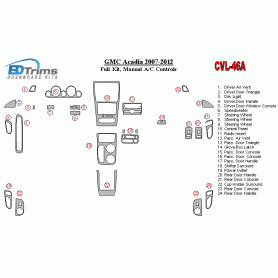 GMC Acadia 2007 - 2012 Dash Trim Kit