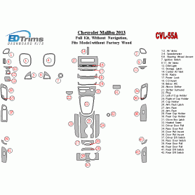Chevrolet Malibu 2013 - 2013 Dash Trim Kit