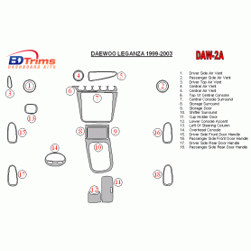 Daewoo Leganza 1999 - 2003 Dash Trim Kit