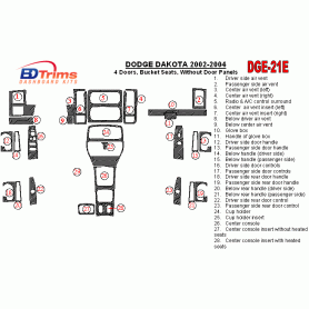 Dodge Dakota 2002 - 2004 Dash Trim Kit