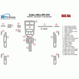 Dodge Caliber 2009 - 2010 Dash Trim Kit