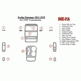 Dodge Durango 2011 - 2019 Dash Trim Kit