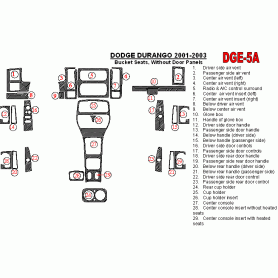 Dodge Durango 2001 - 2003 Dash Trim Kit