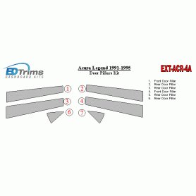 Acura Legend 1991-1995 Exterior Door Window Pillar Post Cover Trim