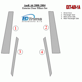 Audi A6 2000-2004 Exterior Door Window Pillar Post Cover Trim