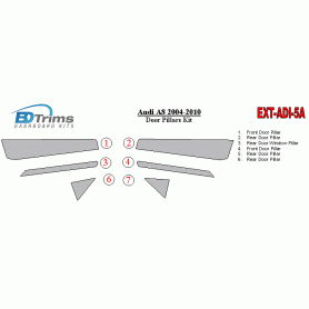 Audi A8 2004-2008 Exterior Door Window Pillar Post Cover Trim