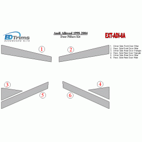 Audi Allroad 1998-2004 Exterior Door Window Pillar Post Cover Trim