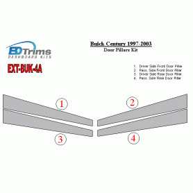 Buick Century 1997-2003 Exterior Door Window Pillar Post Cover Trim