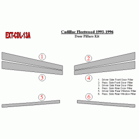 Cadillac Fleetwood 1993-1996 Exterior Door Window Pillar Post Cover Trim