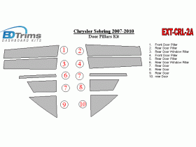 Chrysler Sebring 2007-2010 Exterior Door Pillars