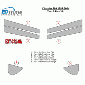 Chrysler 300 1999-2004 Exterior Door Window Pillar Post Cover Trim