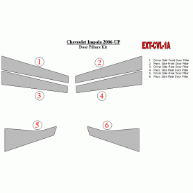 Chevrolet Impala 2006-UP Exterior Door Window Pillar Post Cover Trim