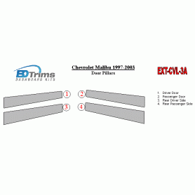 Chevrolet Malibu 1997-2003 Exterior Door Window Pillar Post Cover Trim