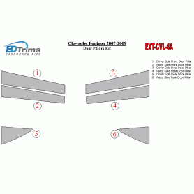 Chevrolet Equinox 2007-2009 Exterior Door Pillars
