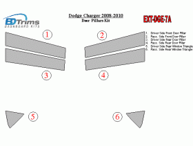 Dodge Charger 2008-2010 Exterior Door Pillars