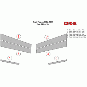 Ford Fusion 2006-2009 Exterior Door Window Pillar Post Cover Trim
