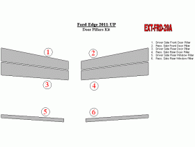 Ford Edge 2011-UP Exterior Door Pillars