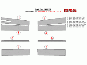 Ford Flex 2009-UP Exterior Door Pillars