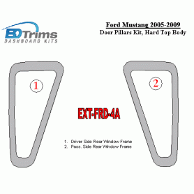 Ford Mustang 2005-2009 Exterior Door Window Pillar Post Cover Trim