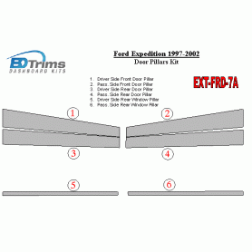 Ford Expedition 1997-2002 Exterior Door Window Pillar Post Cover Trim