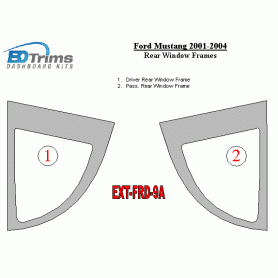 Ford Mustang 2001-2004 Exterior Door Window Pillar Post Cover Trim