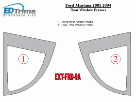 BDTrims Bumper Plastic Letters Inserts fits 1994-1998 Mustang GT Models Chrome